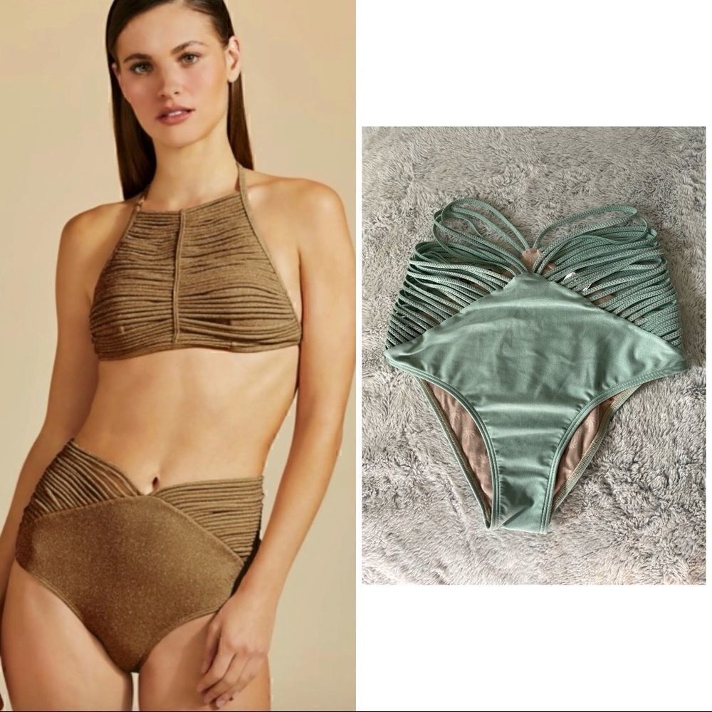 AGUA DE COCO bikini size small like new mint color